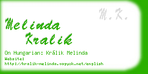 melinda kralik business card